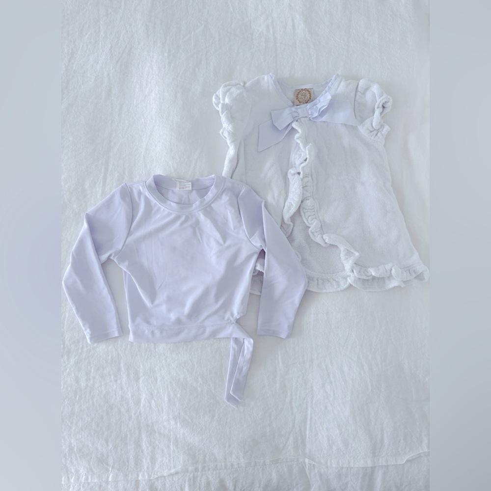 The Beaufort Bonnet Company Girls Swim Coverup & Feather 4 Arrow Rashguard Med.